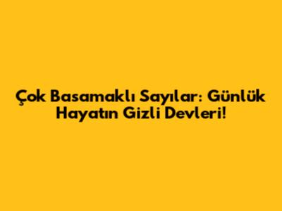Çok Basamaklı Sayılar: Günlük Hayatın Gizli Devleri!