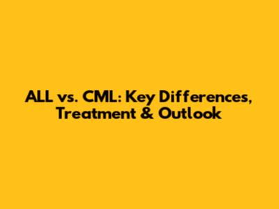 ALL vs. CML: Key Differences, Treatment & Outlook