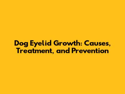 Dog Eyelid Growth: Causes, Treatment, and Prevention