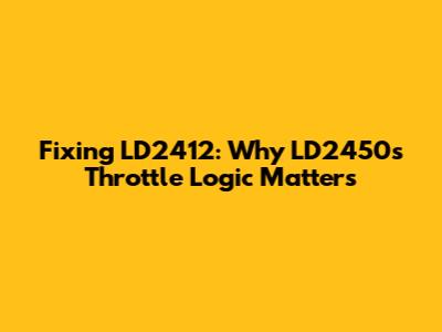 Fixing LD2412: Why LD2450's Throttle Logic Matters