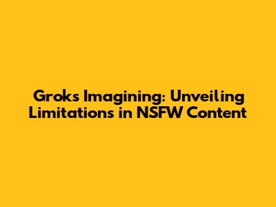 Grok's Imagining: Unveiling Limitations in NSFW Content