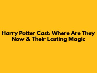 Harry Potter Cast: Where Are They Now & Their Lasting Magic