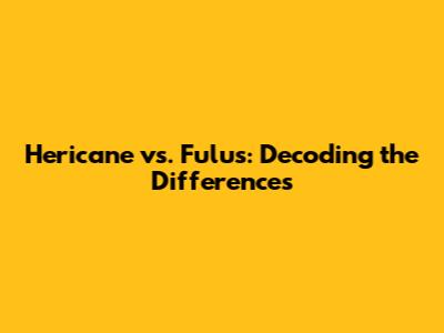 Hericane vs. Fulus: Decoding the Differences