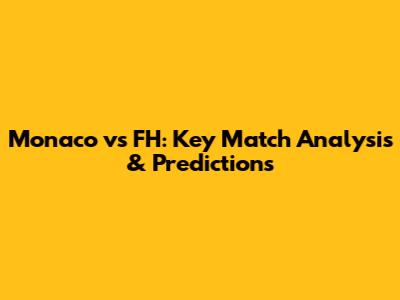 Monaco vs FH: Key Match Analysis & Predictions