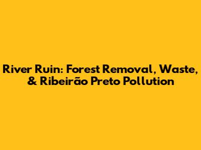 River Ruin: Forest Removal, Waste, & Ribeirão Preto Pollution